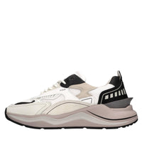 Sneakers in camoscio e tessuto 
