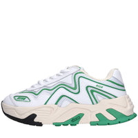 Sneakers in pelle ed tessuto 