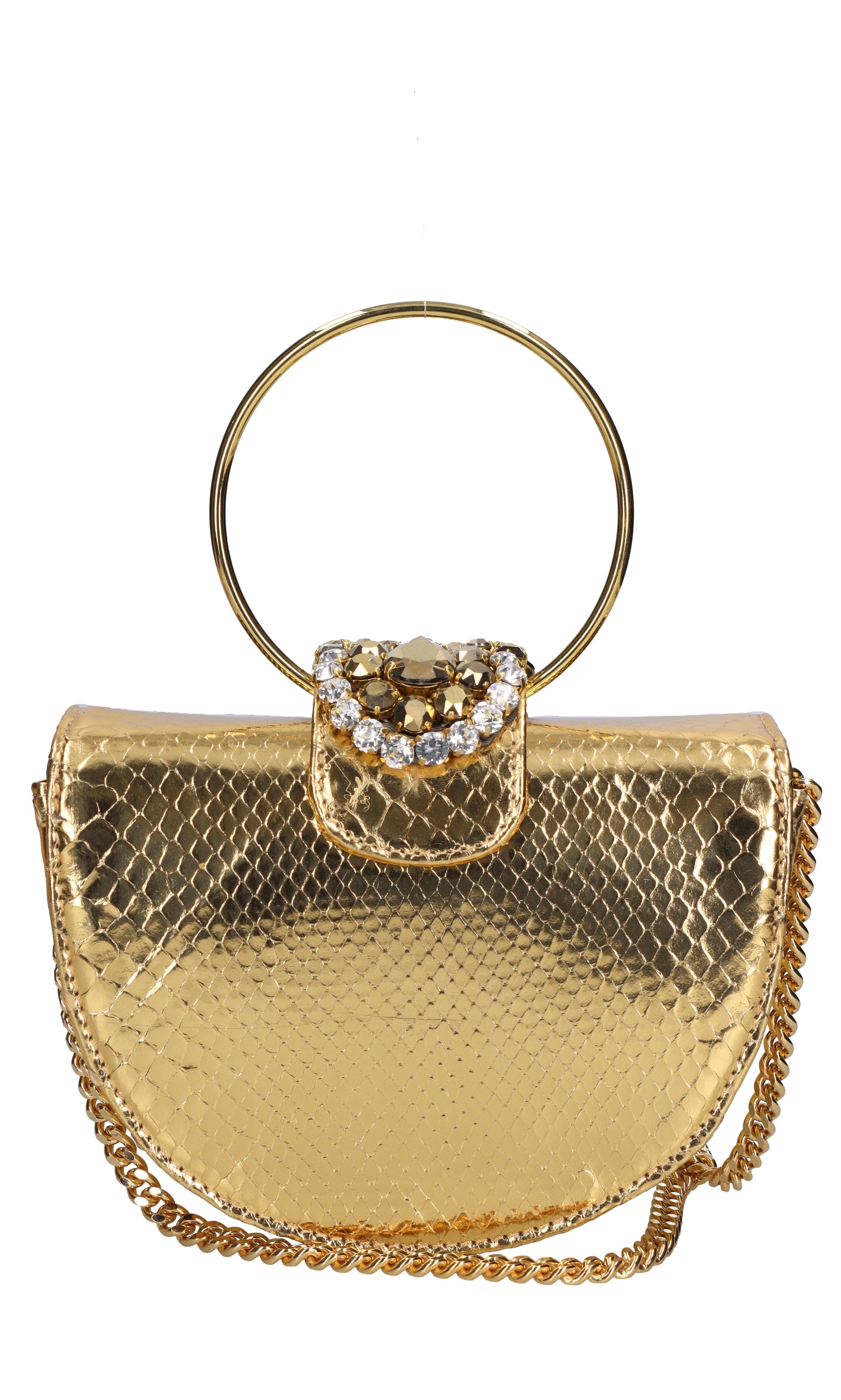 Borsa mini brigitte python in pelle 
