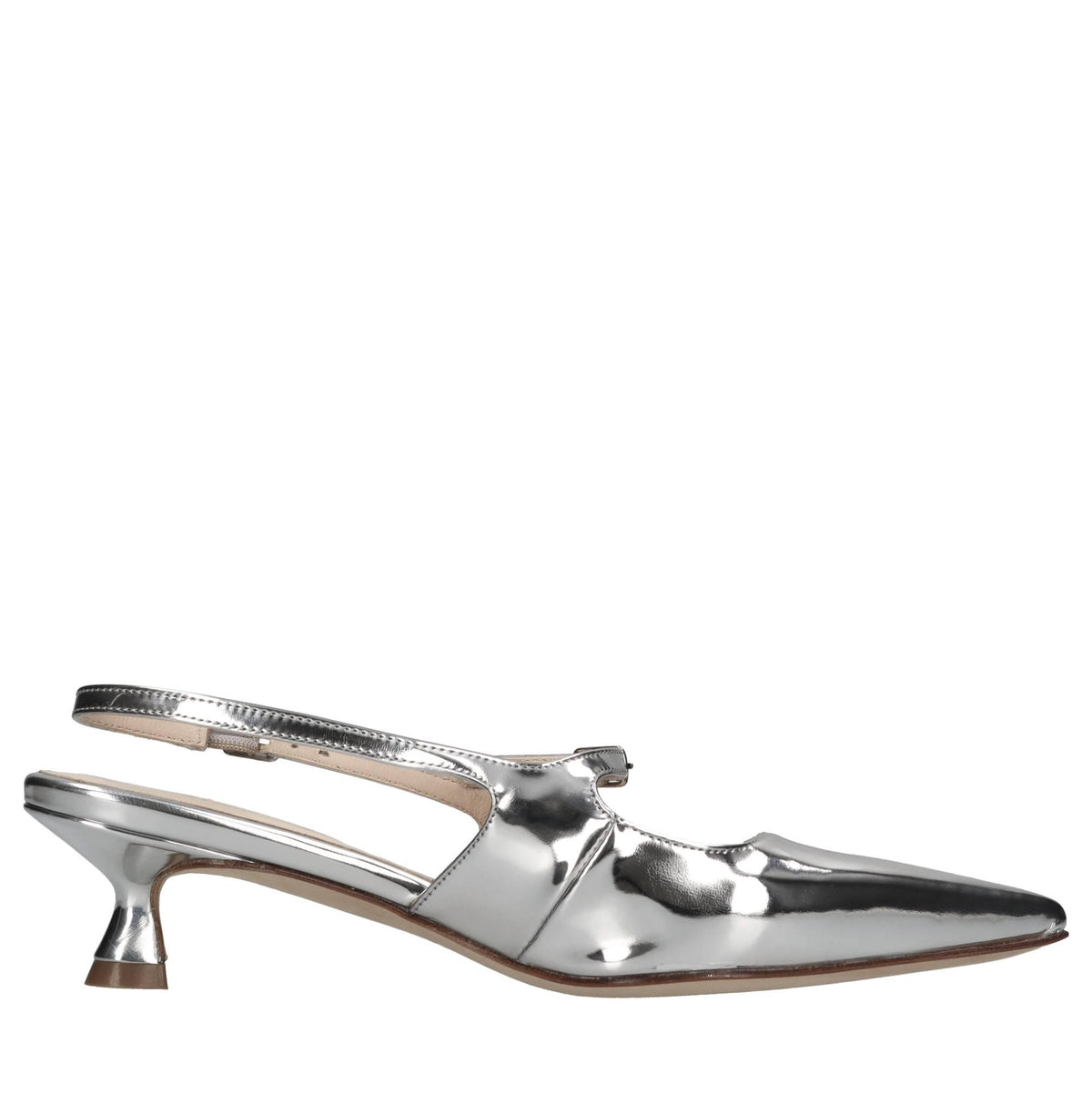 Décolleté slingback in vernice 