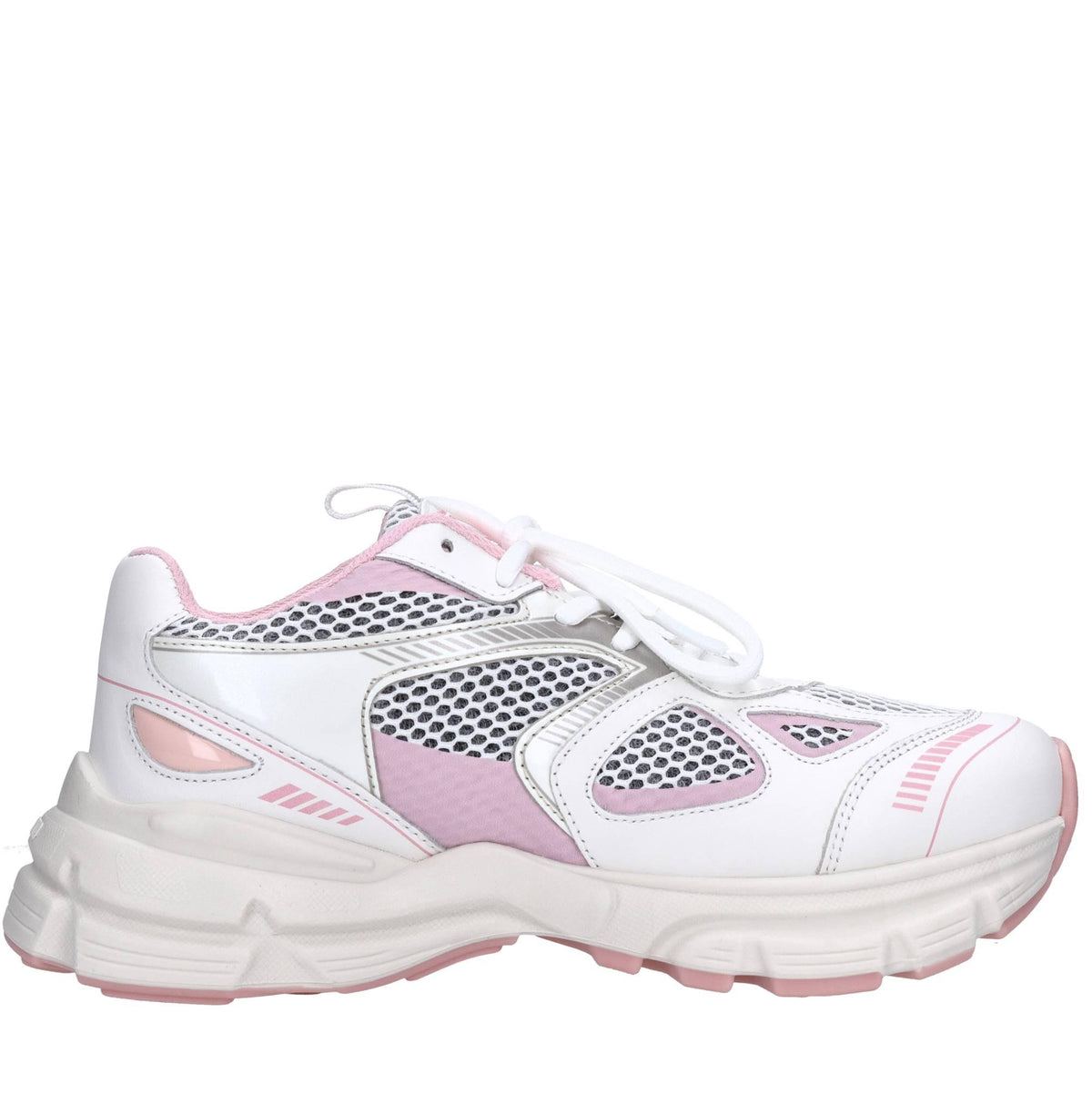 Sneakers in pelle e tessuto 