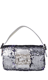 Borsa mini Habibi Sequins in pelle e paillettes 