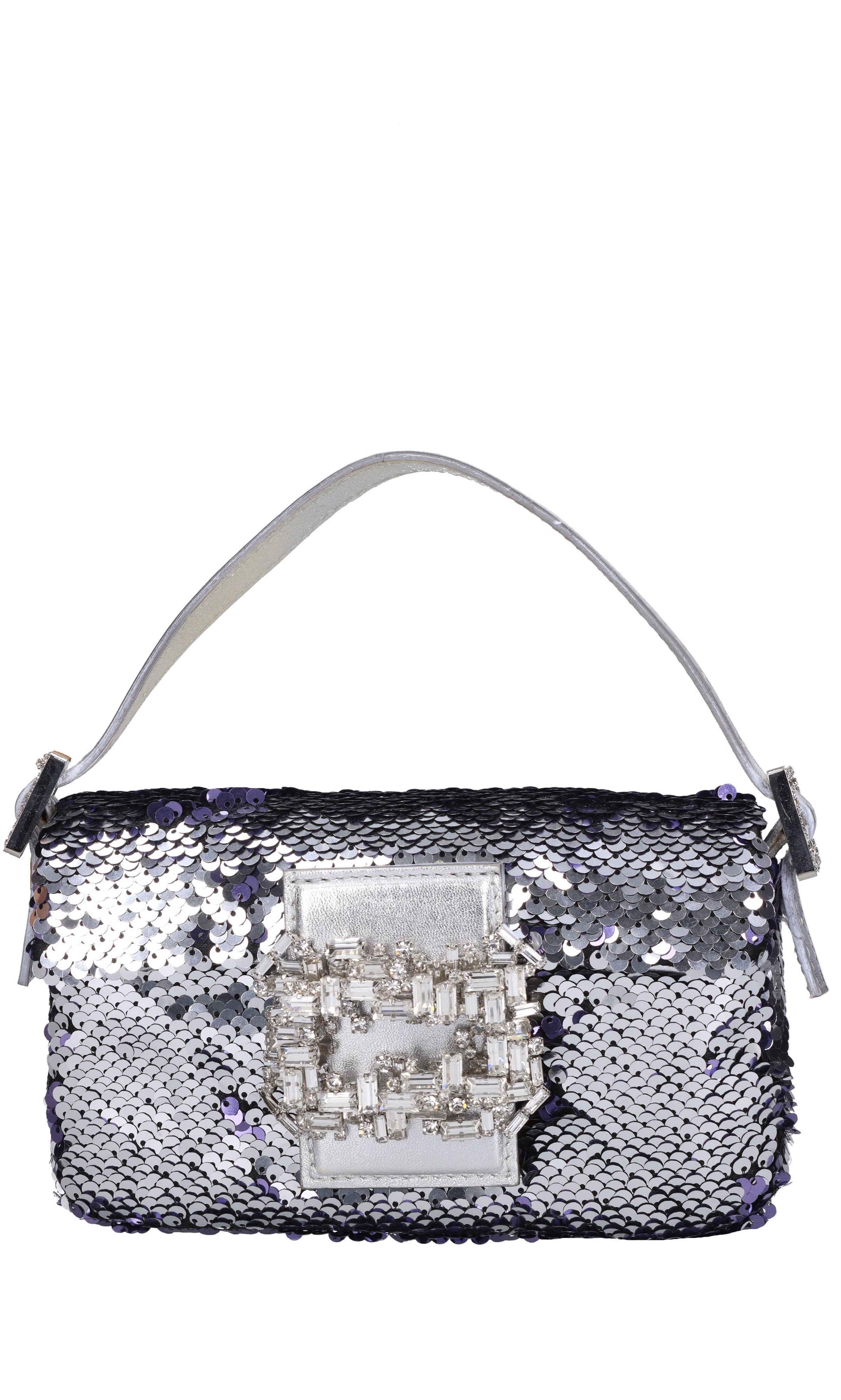Borsa mini Habibi Sequins in pelle e paillettes 
