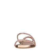 Mules in tessuto e strass 
