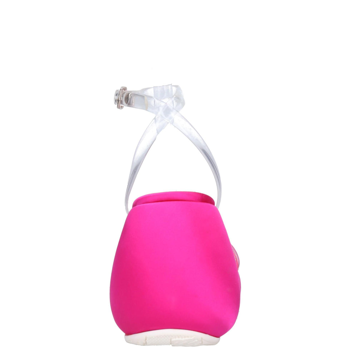 Sandali Zeppa in raso plexi e strass 