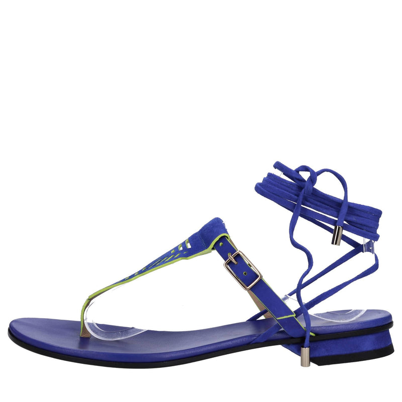 Sandali flat infradito in pelle 