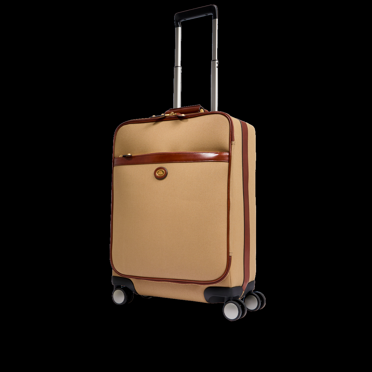 Trolley in pelle e tessuto 