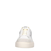 Sneakers in pelle e tessuto 
