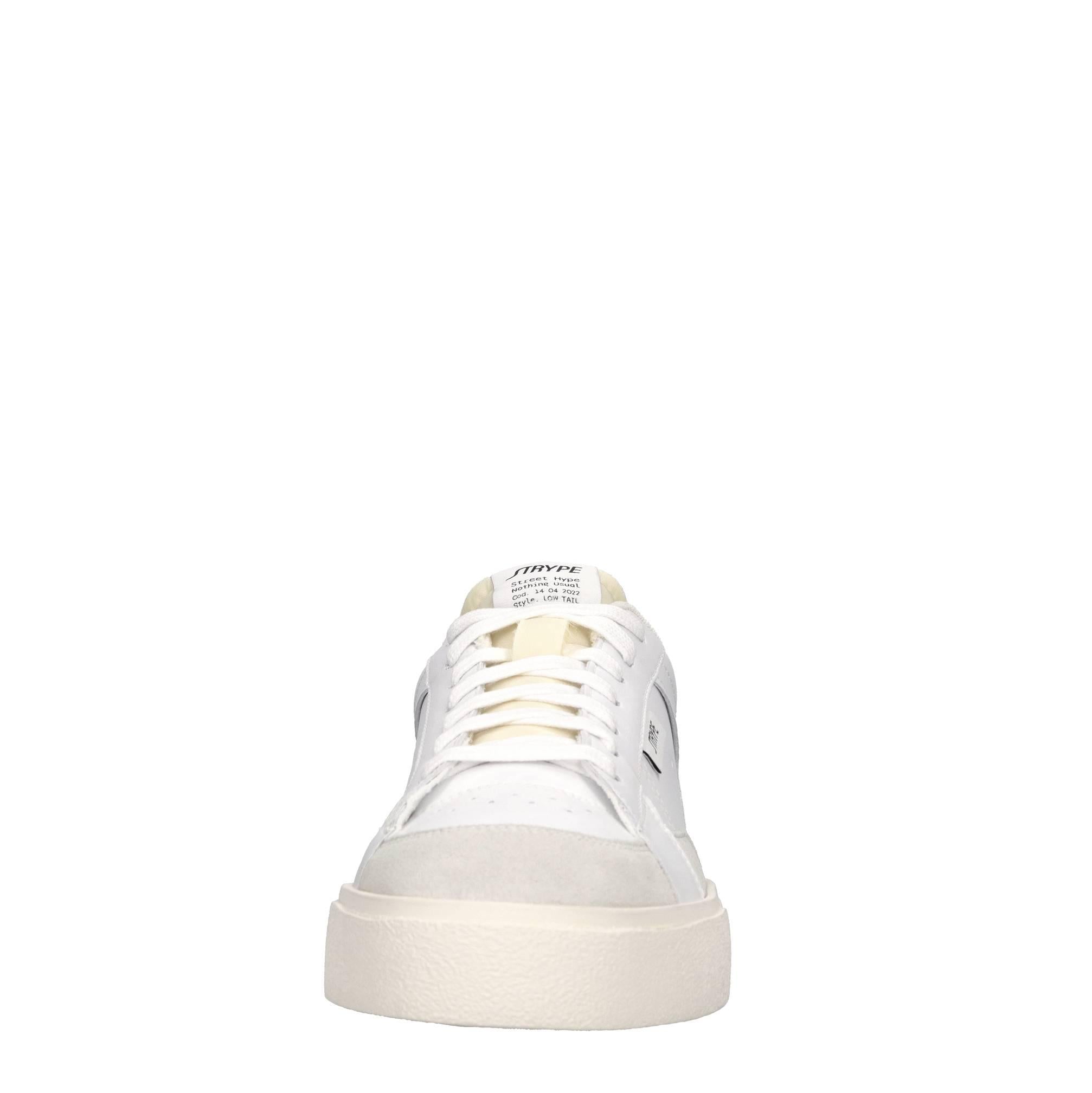 Sneakers in pelle e tessuto 