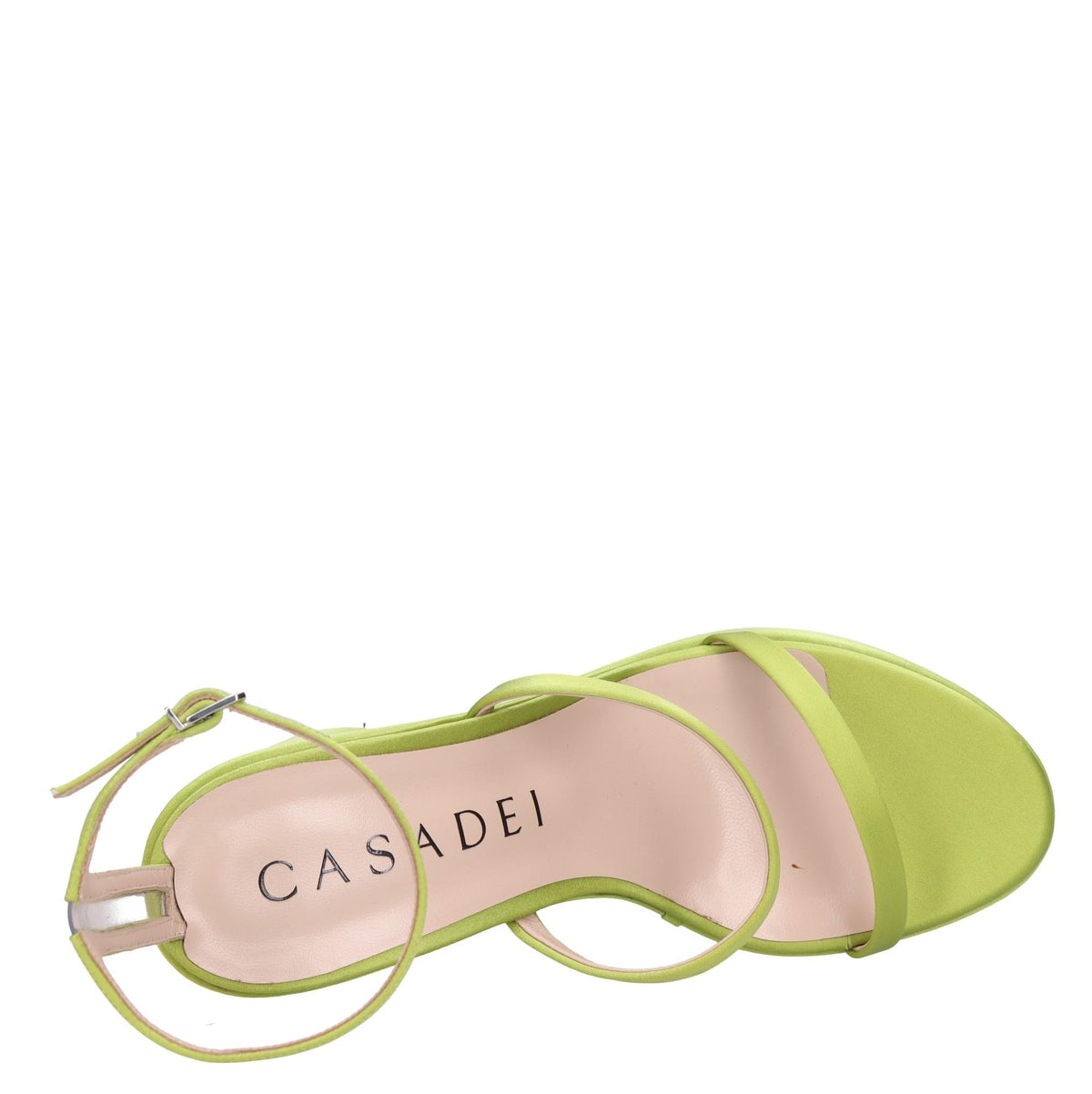 Sandali Zeppa in raso e plexi 