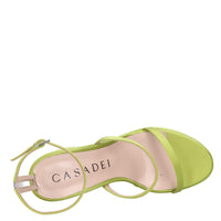 Sandali Zeppa in raso e plexi 