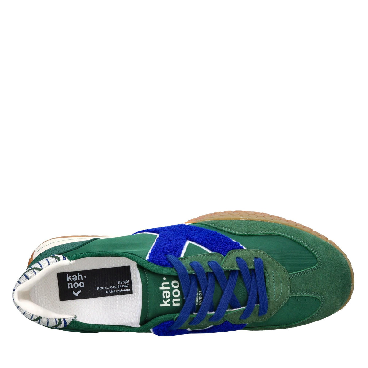Sneakers in camoscio, tessuto e gomma 