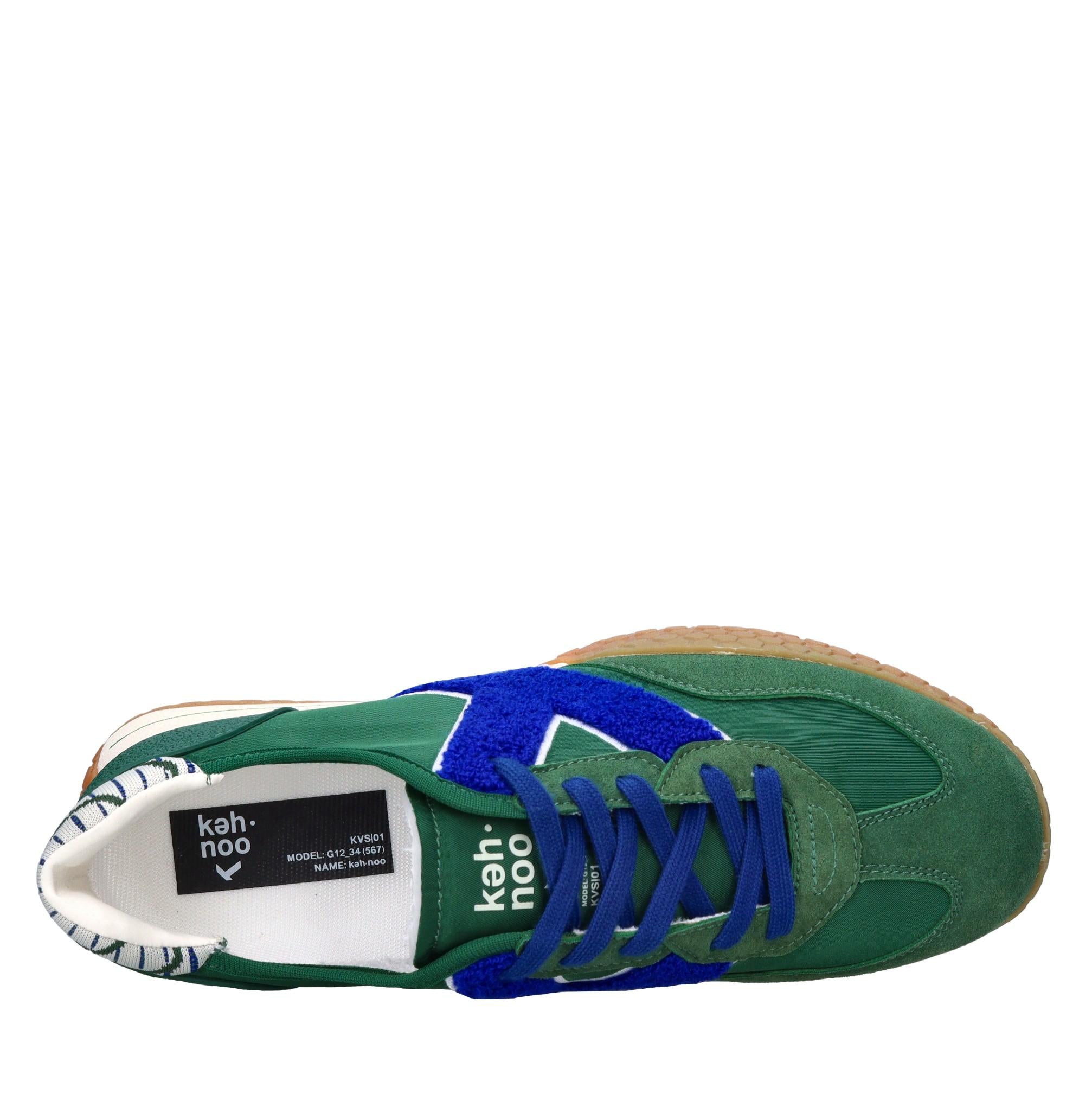 Sneakers in camoscio, tessuto e gomma 