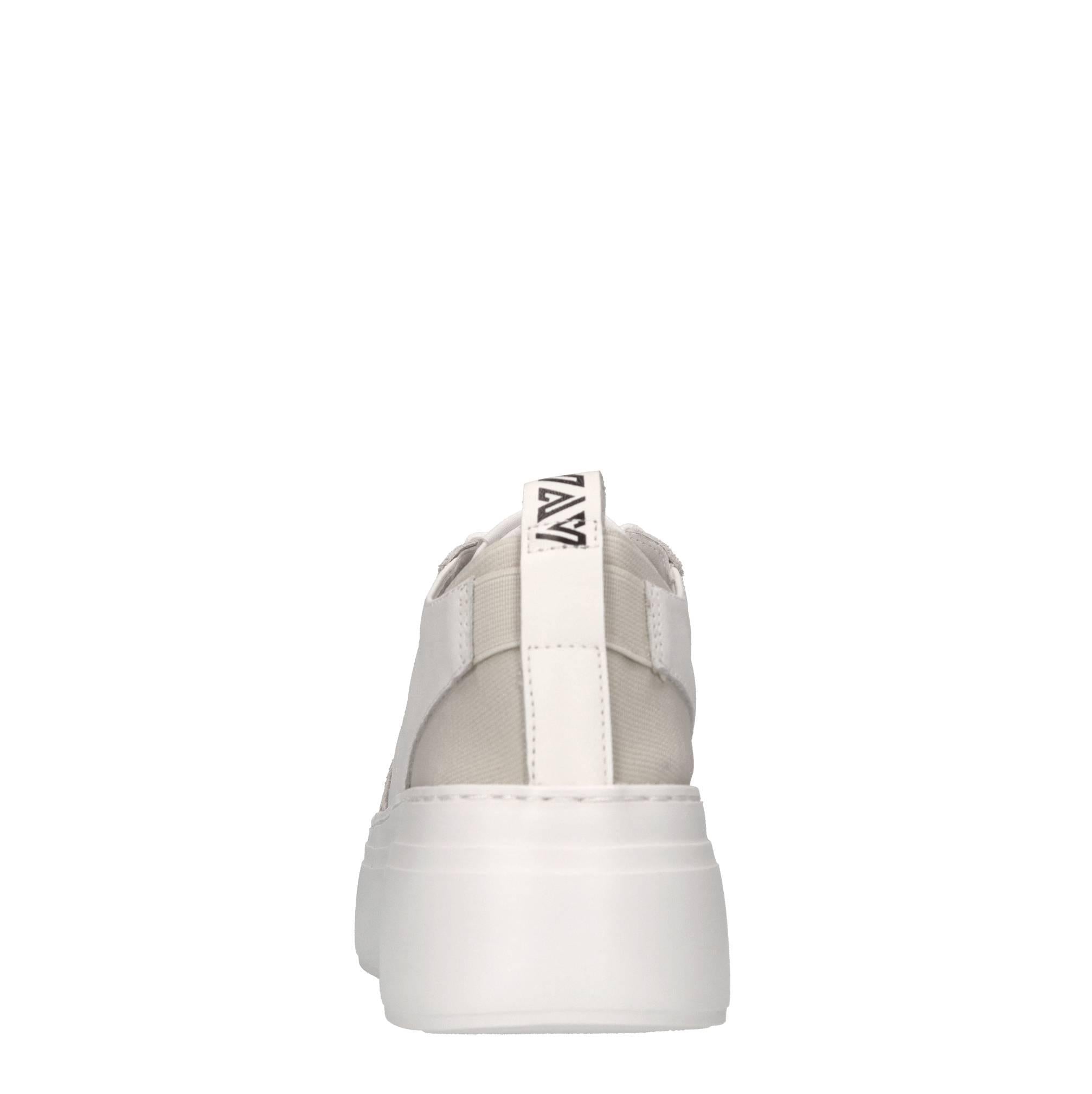 Sneakers in pelle e tessuto 