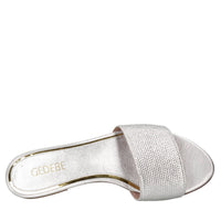 Mules Cassis in tessuto e strass 