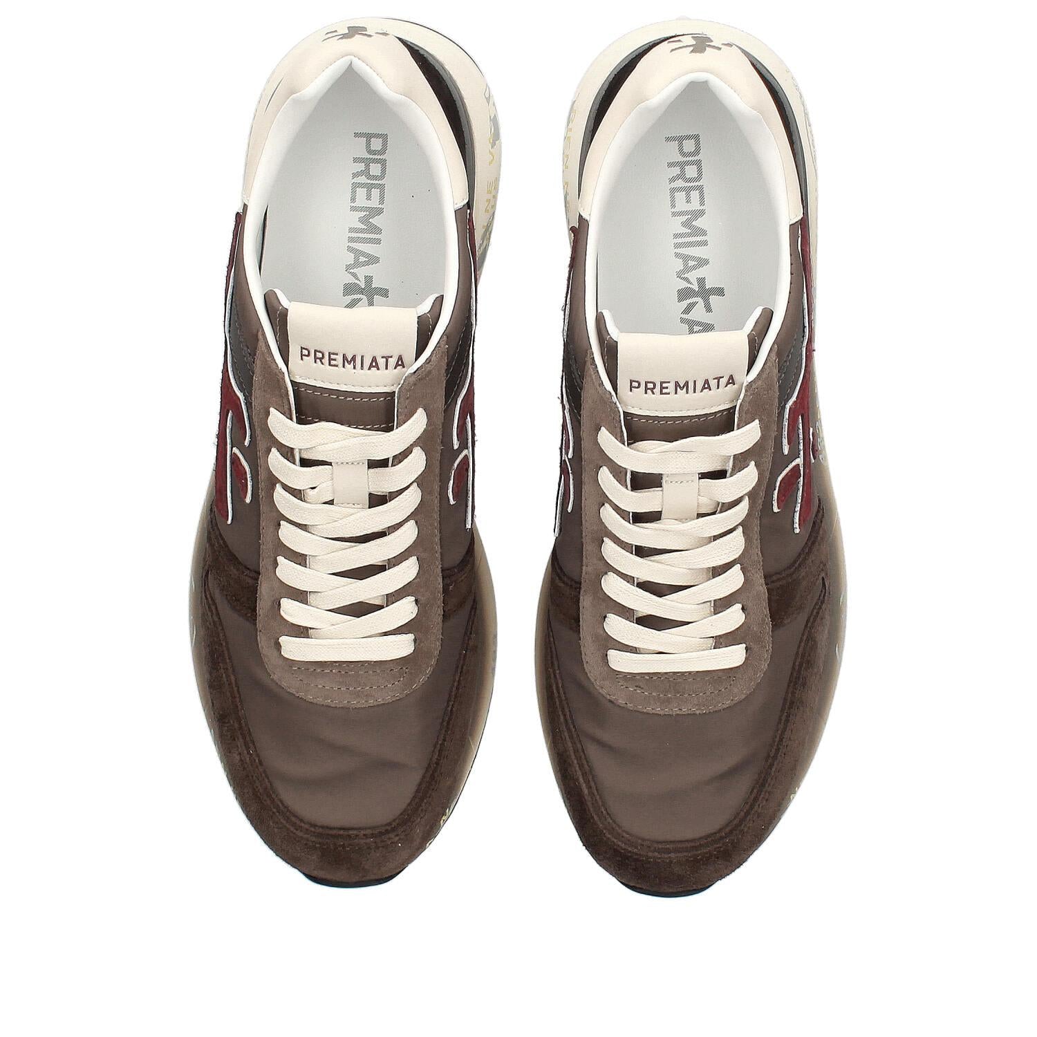 Sneakers Mick Var 7714 in camoscio, ecopelle e tessuto 