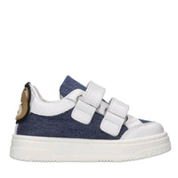Sneakers in pelle ecopelle e tessuto 