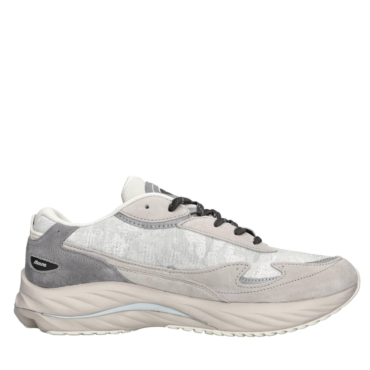 Sneakers in pelle e tessuto 