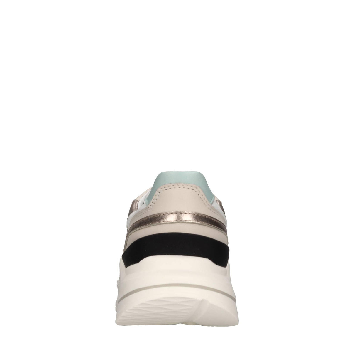 Sneakers in pelle e tessuto 