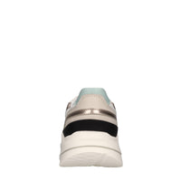 Sneakers in pelle e tessuto 