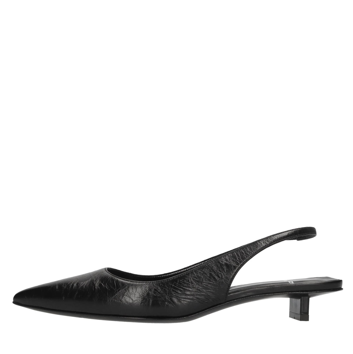Décolleté slingback in pelle 