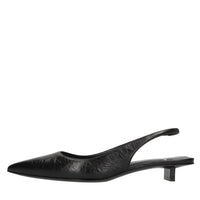 Décolleté slingback in pelle 