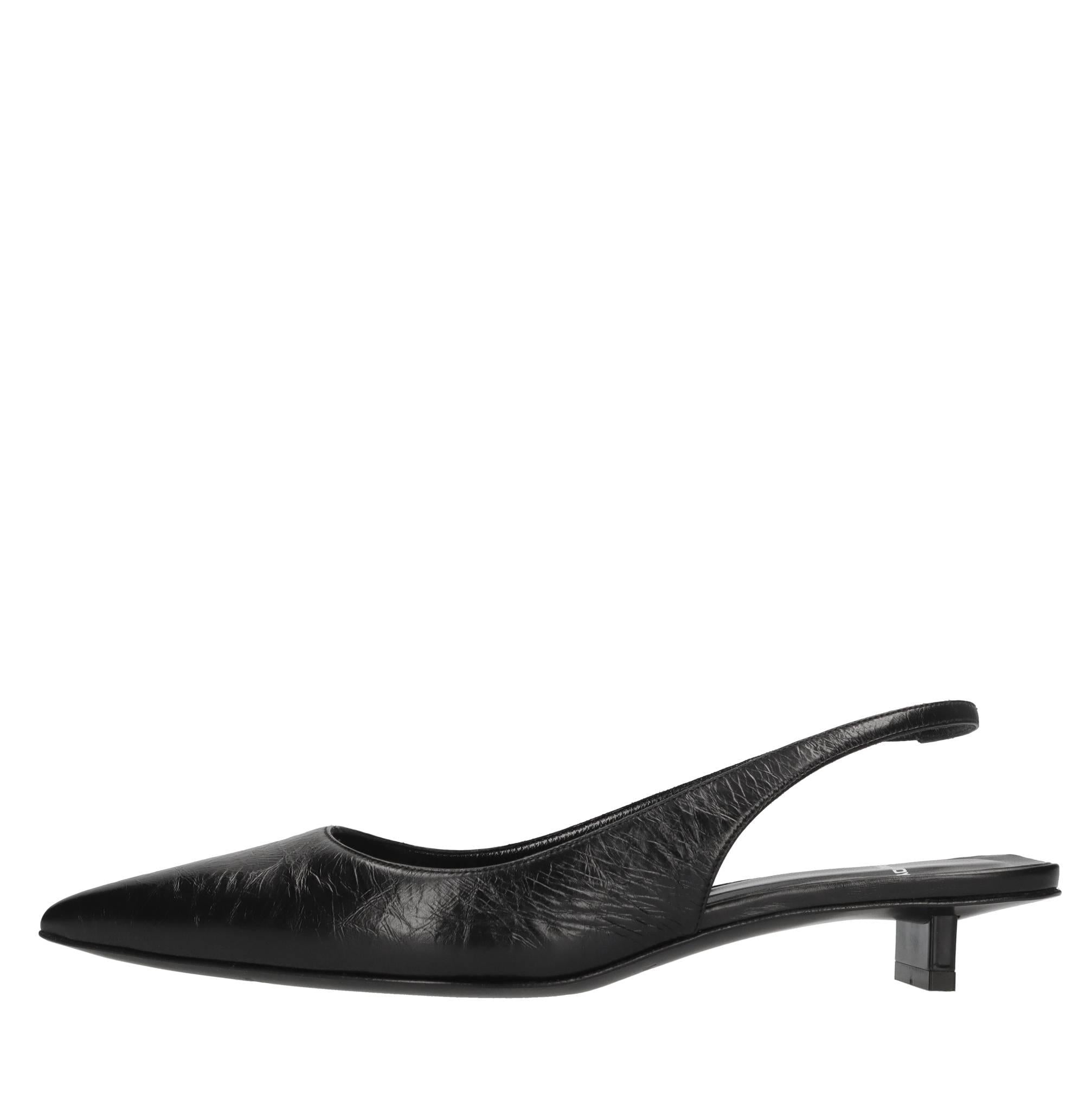 Décolleté slingback in pelle 