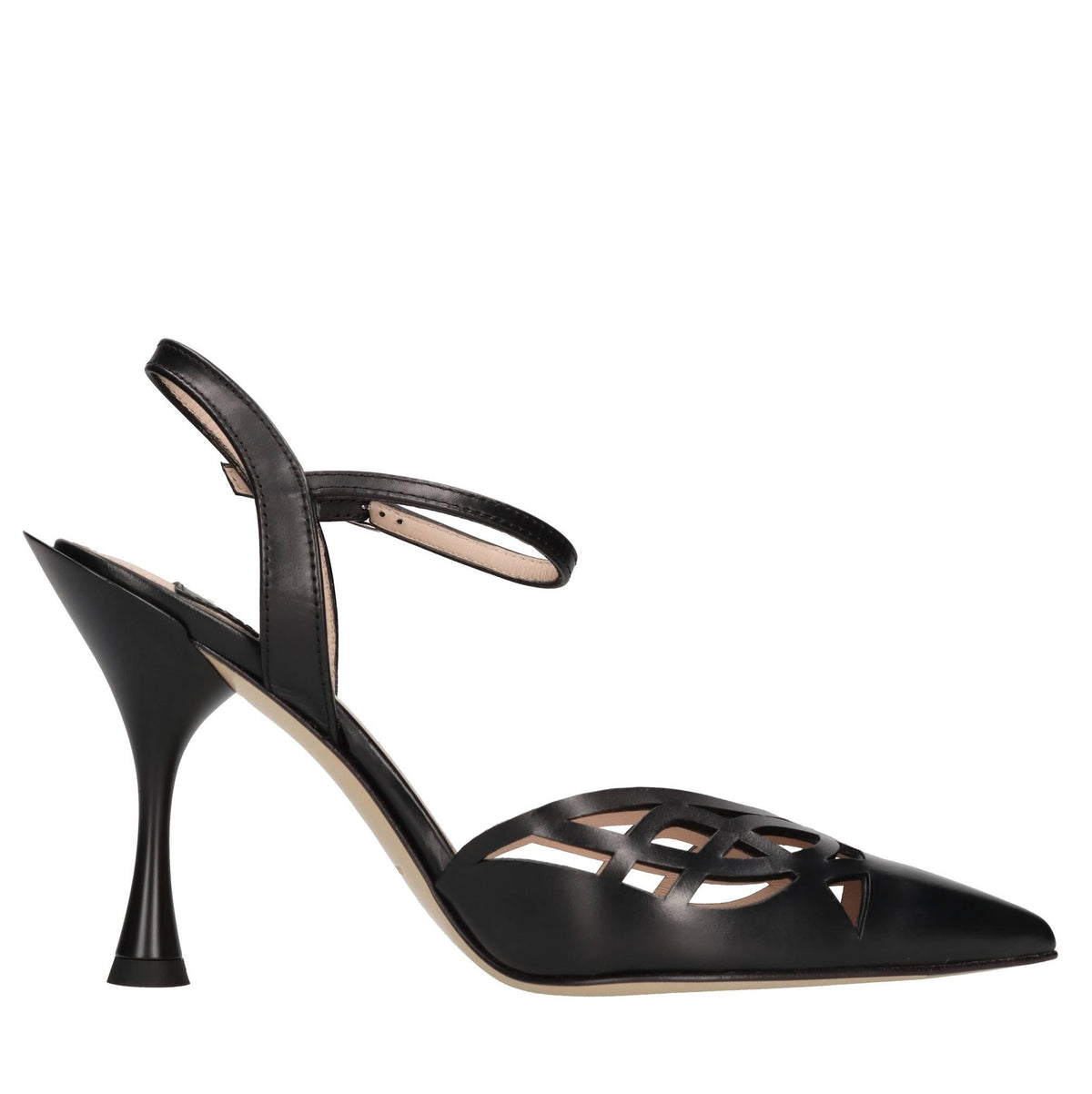 Décolleté slingback in pelle 
