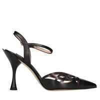 Décolleté slingback in pelle 