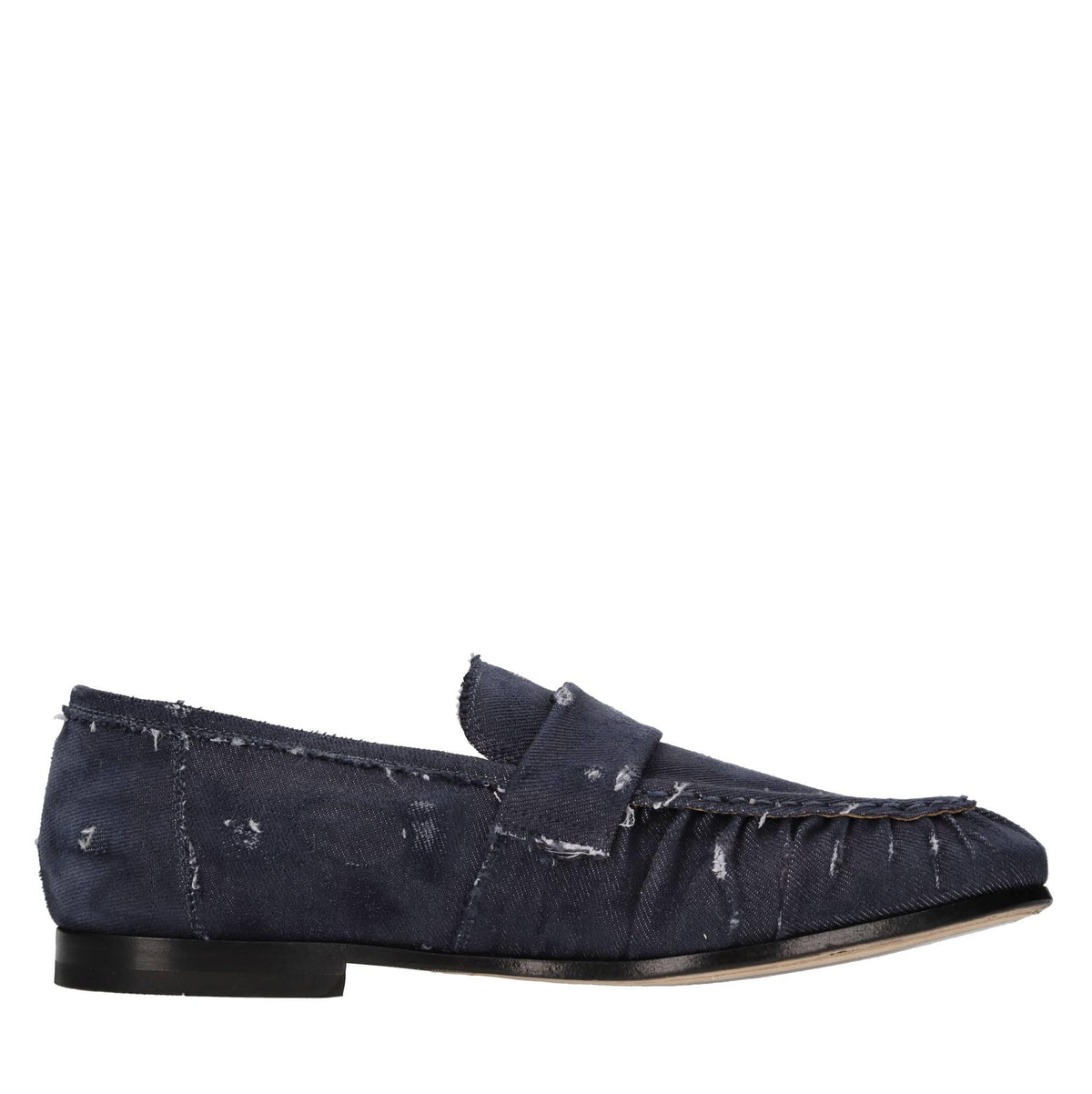 Mocassini in tessuto denim 