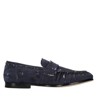 Mocassini in tessuto denim 