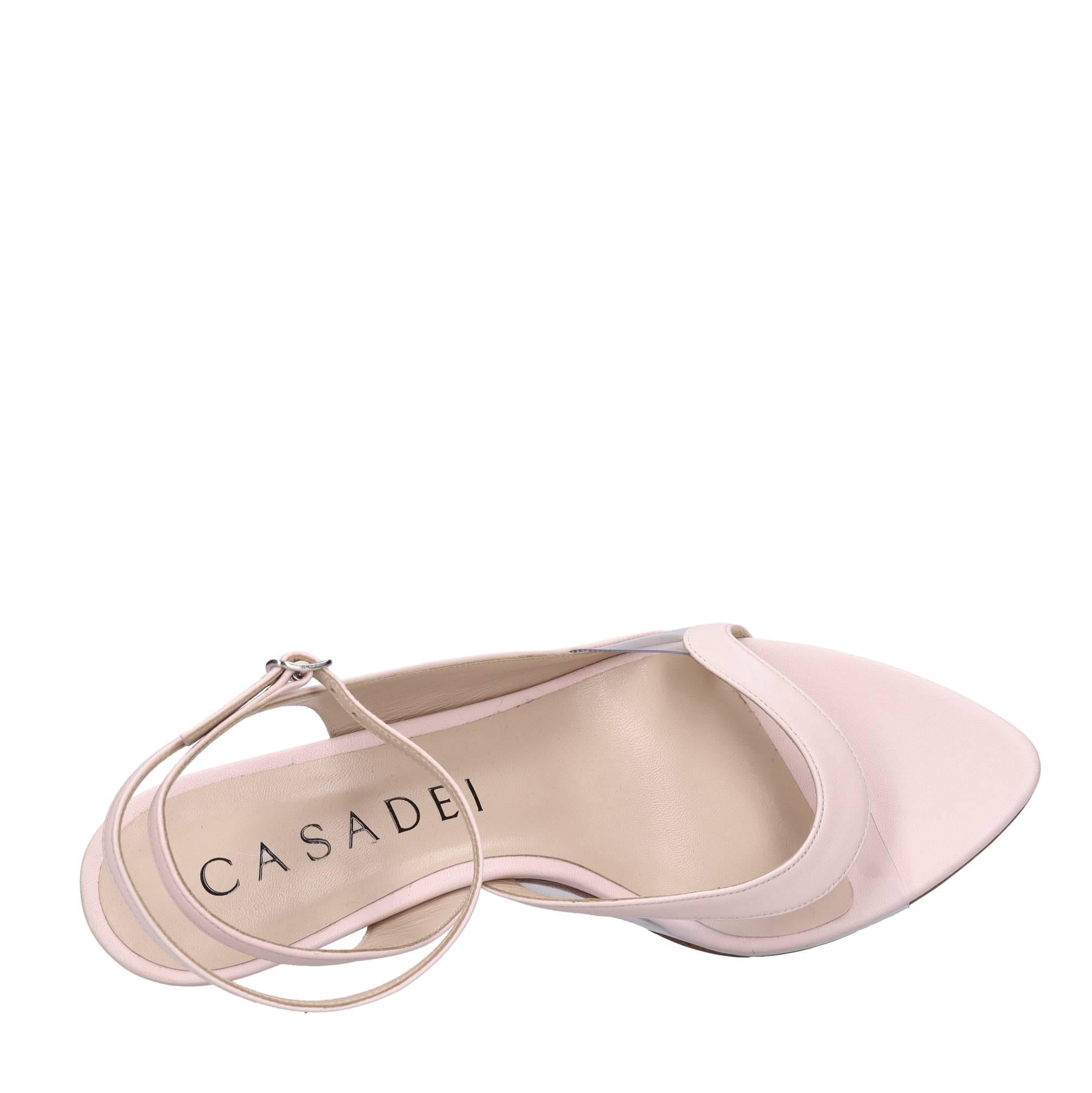 Sandali in pelle e plexy 