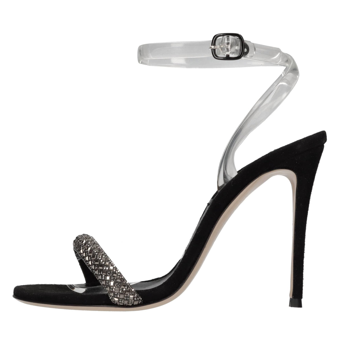Sandali Stratosper in camoscio, strass e Pvc 