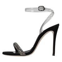 Sandali Stratosper in camoscio, strass e Pvc 