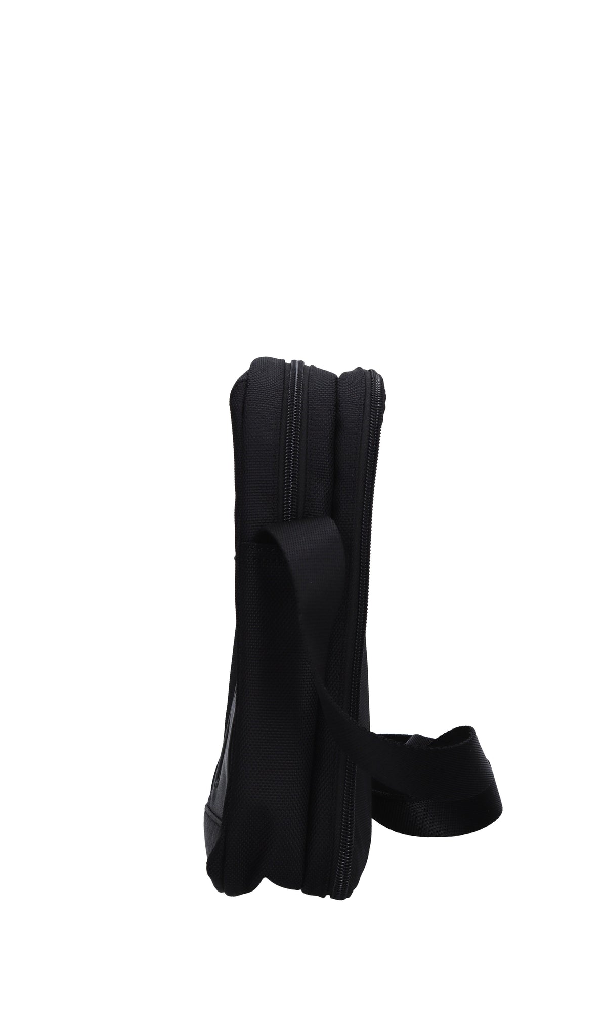 Borsa in pelle e tessuto 