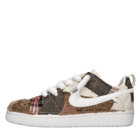 Sneakers in ecopelle e tessuto 