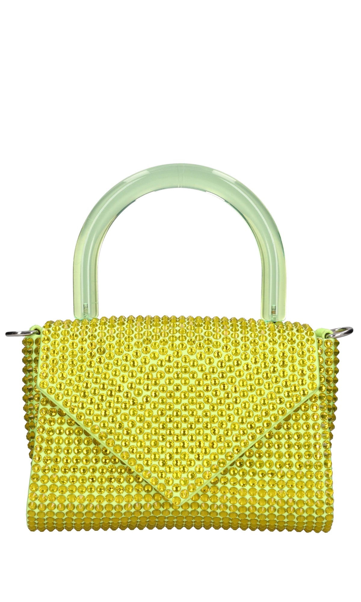 Borsa mini Cookie in raso e strass 