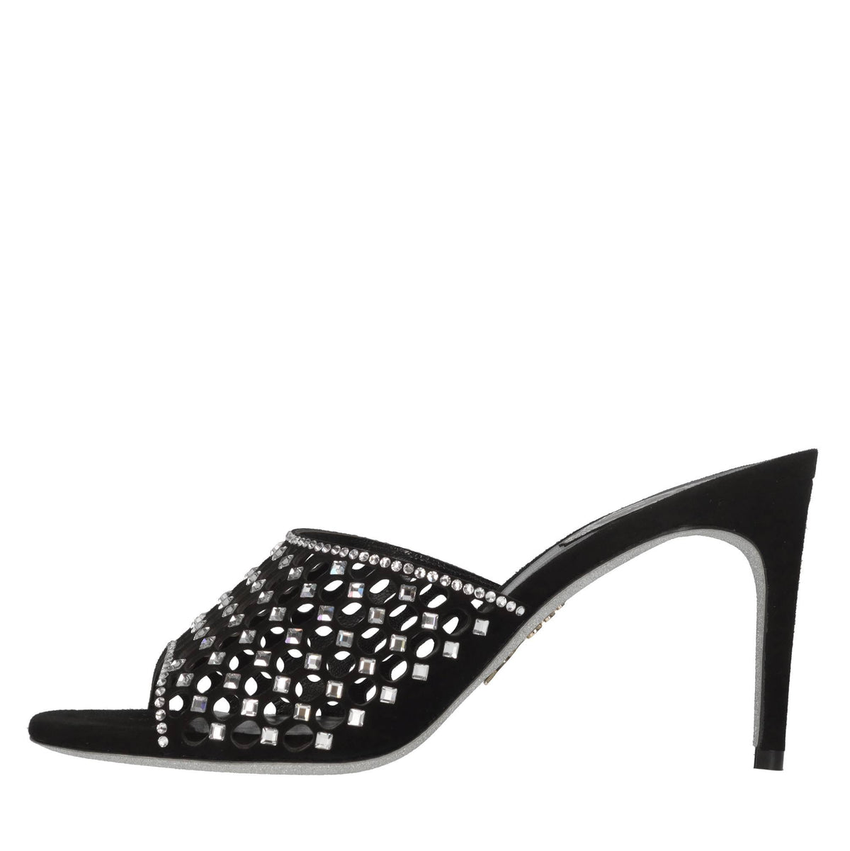 Mules Ginger in camoscio e strass 