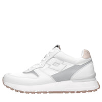 Sneakers in pelle e tessuto 