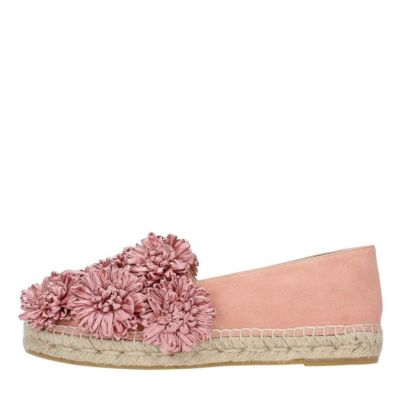 Espadrillas in camoscio e rafia 