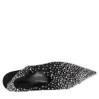 Ballerine slingback in tulle e strass 