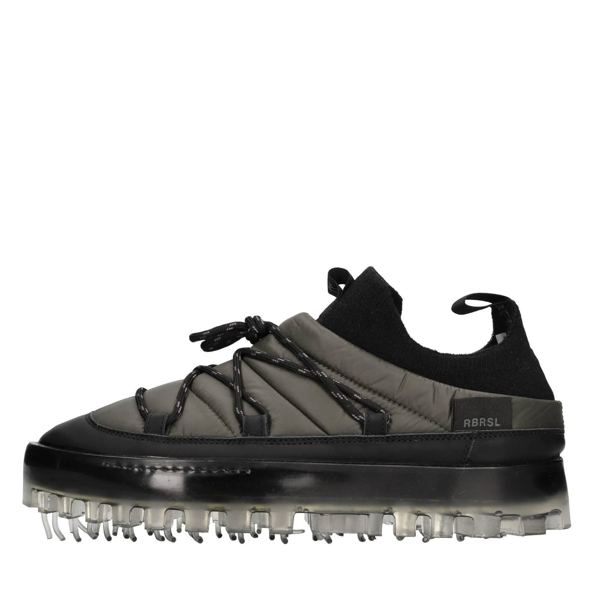Sneakers in pelle e tessuto 