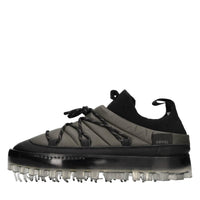 Sneakers in pelle e tessuto 