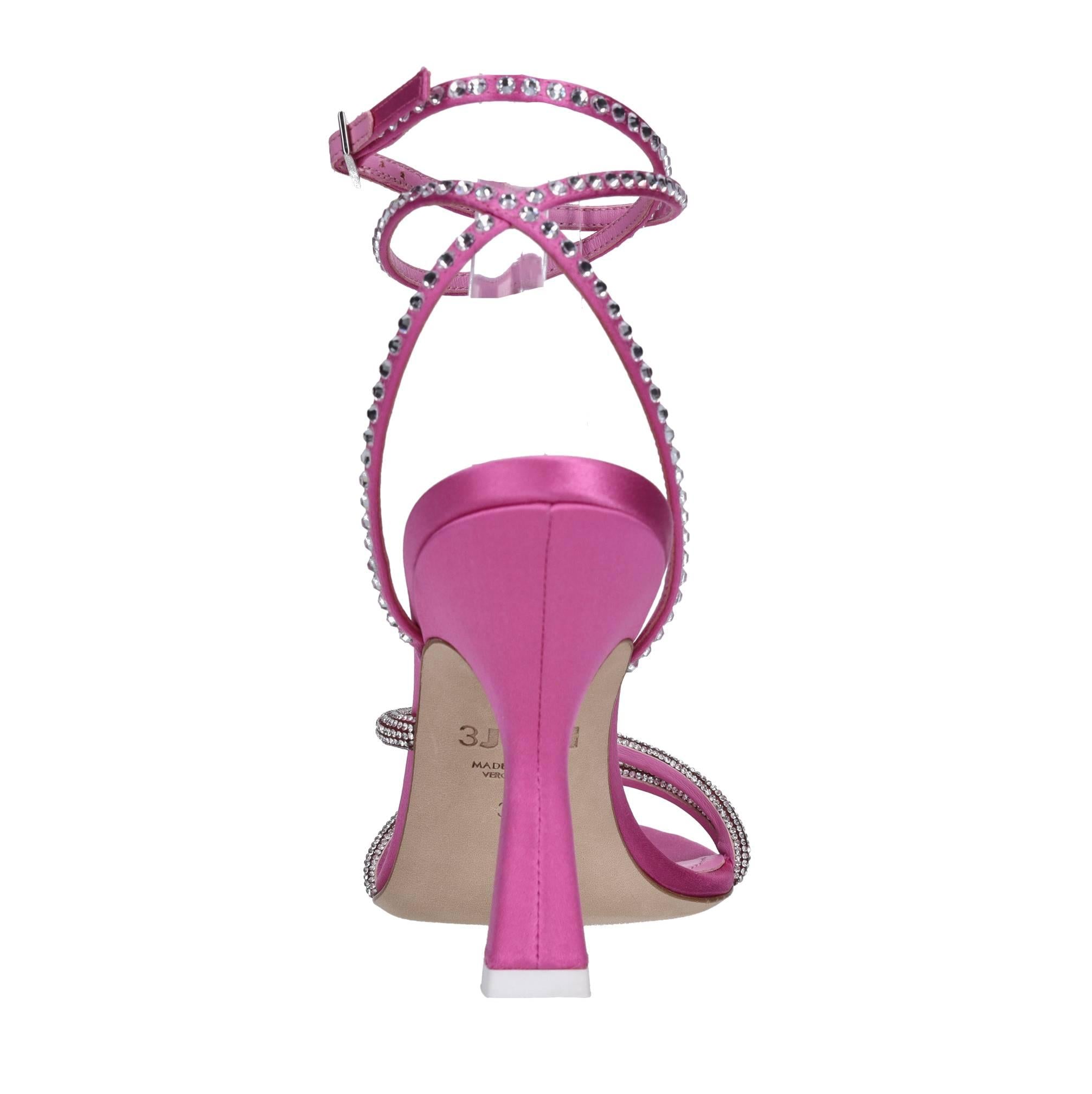 Sandali in tessuto con strass 