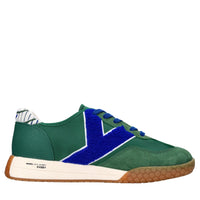 Sneakers in camoscio, tessuto e gomma 