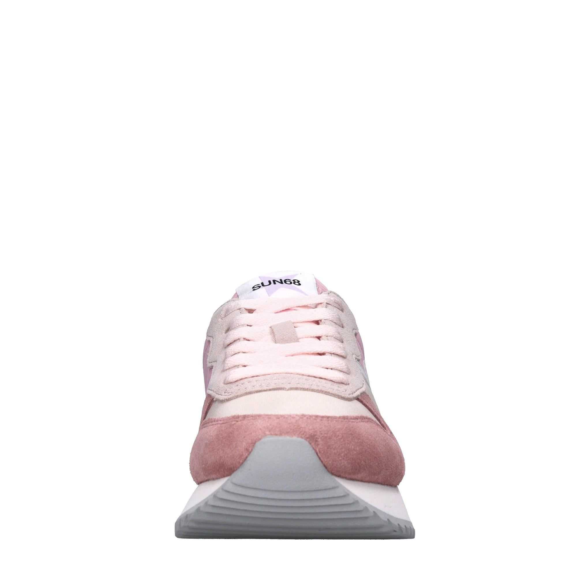 Sneakers in pelle e tessuto 