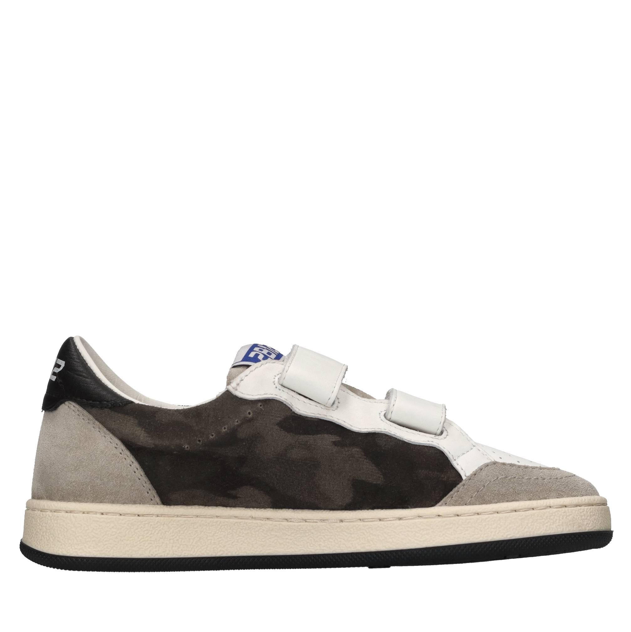Sneakers in pelle e camoscio 