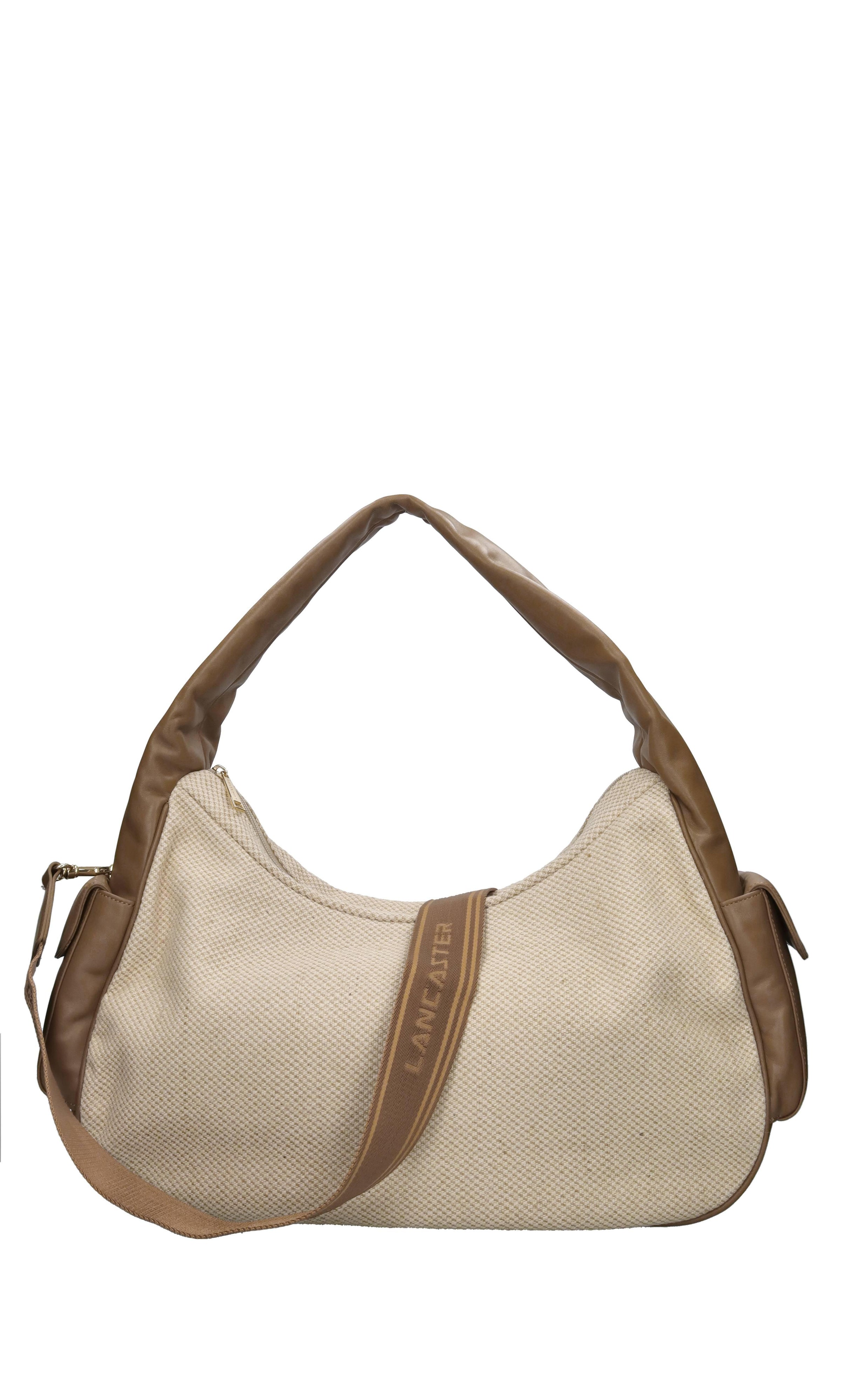 Borsa Julia x Lancaster in tessuto di cotone e pelle 