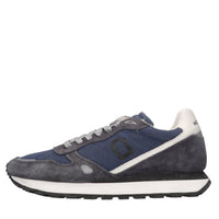 Sneakers in pelle e tessuto 