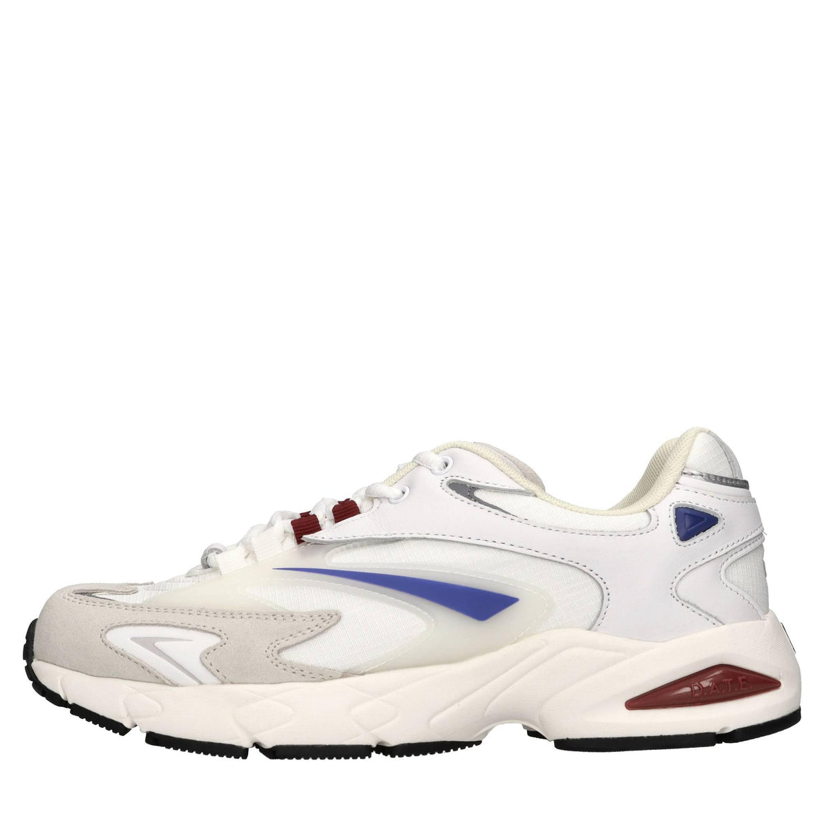 Sneakers in pelle e tessuto 
